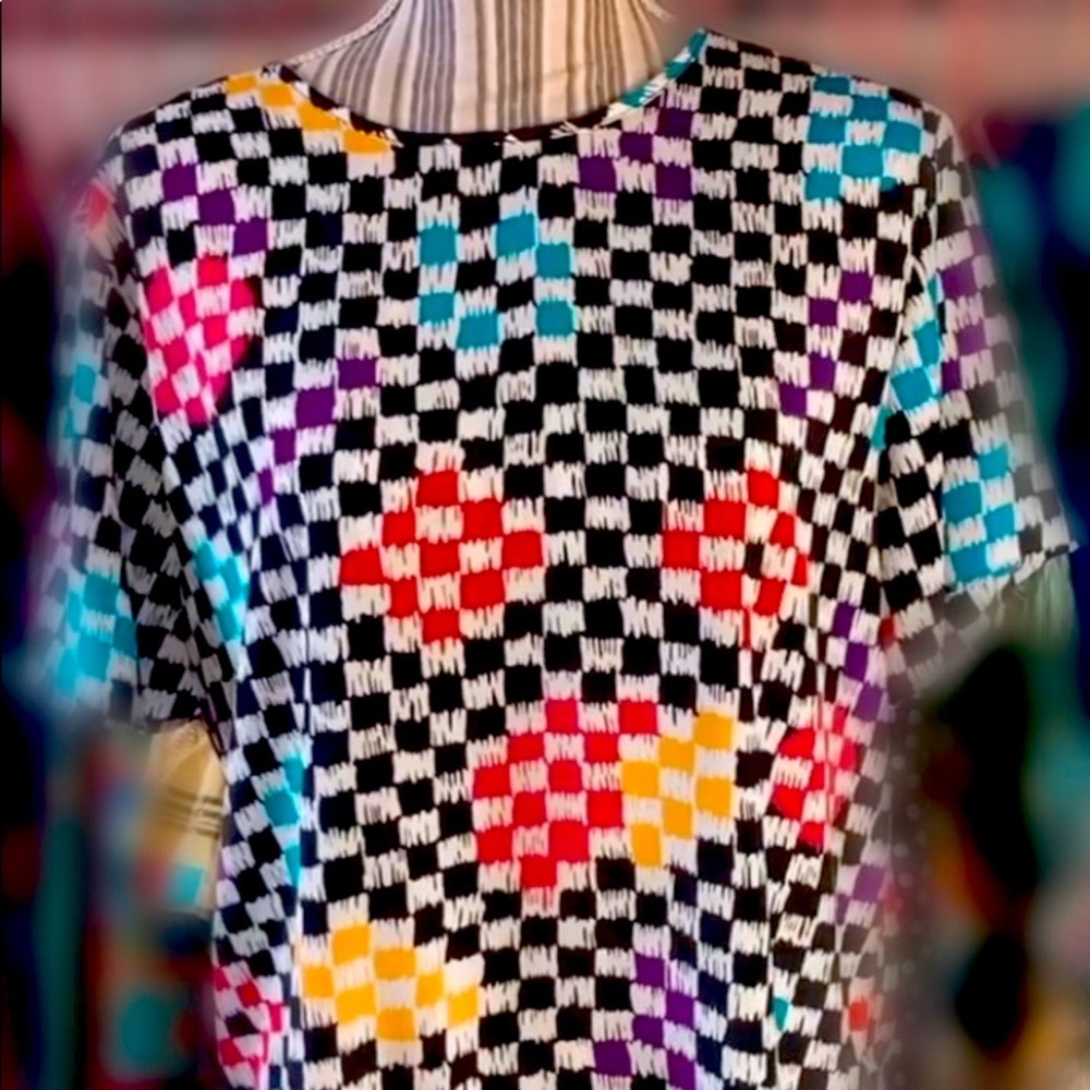 Checker Color block top